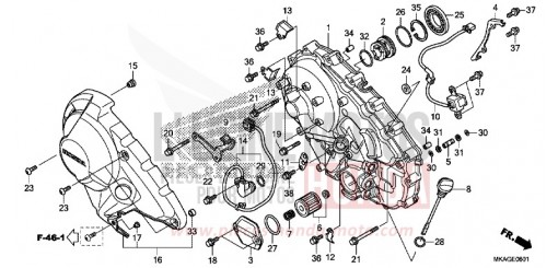 RIGHT CRANKCASE COVER (NC750SD) NC750SDJ de 2018